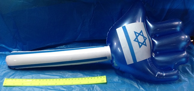 כף יד מתנפחת 60 ס"מ דגל ישראל