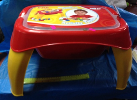 שולחן עם לגו ,פלסטיק עבה