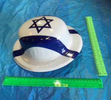 כובע ,דגל ישראל פלסטיק